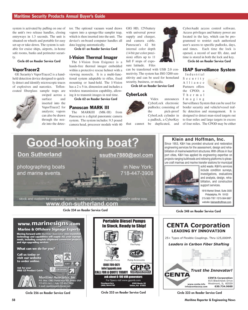 Maritime Reporter Magazine, page 58,  Oct 2005