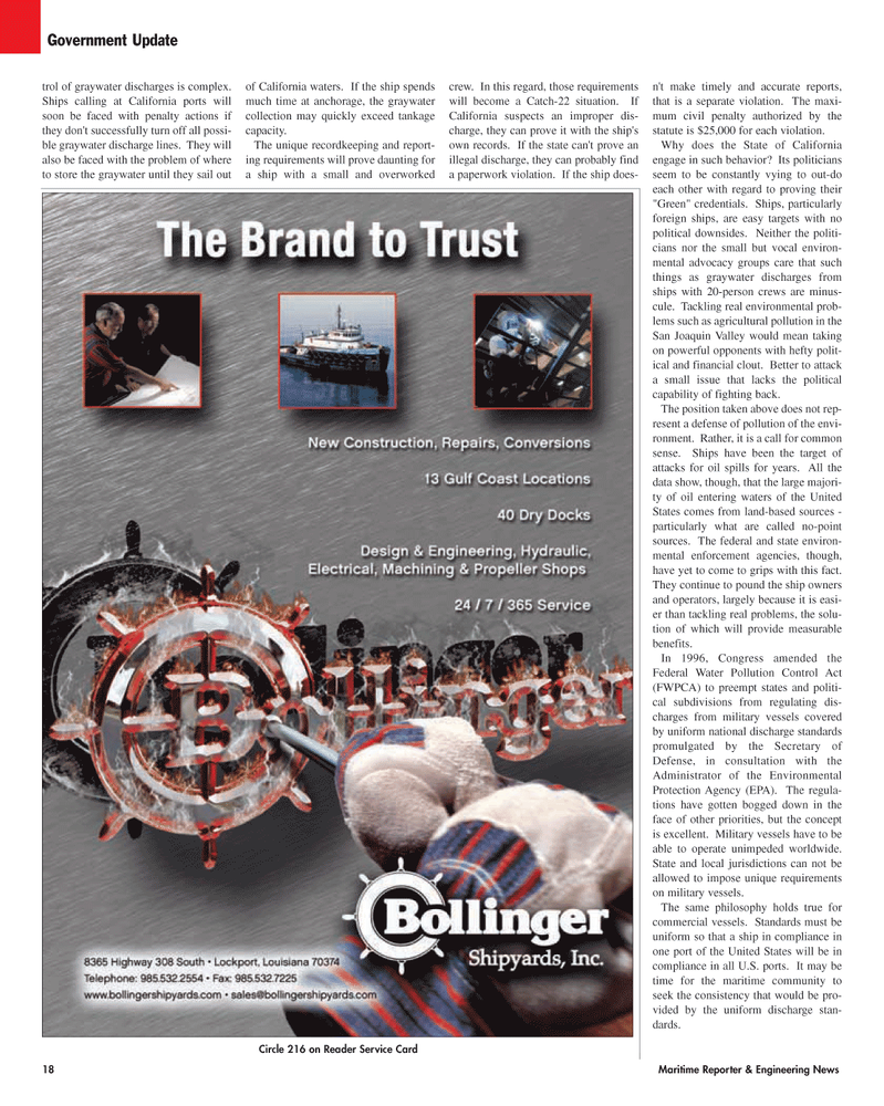 Maritime Reporter Magazine, page 18,  Nov 2005