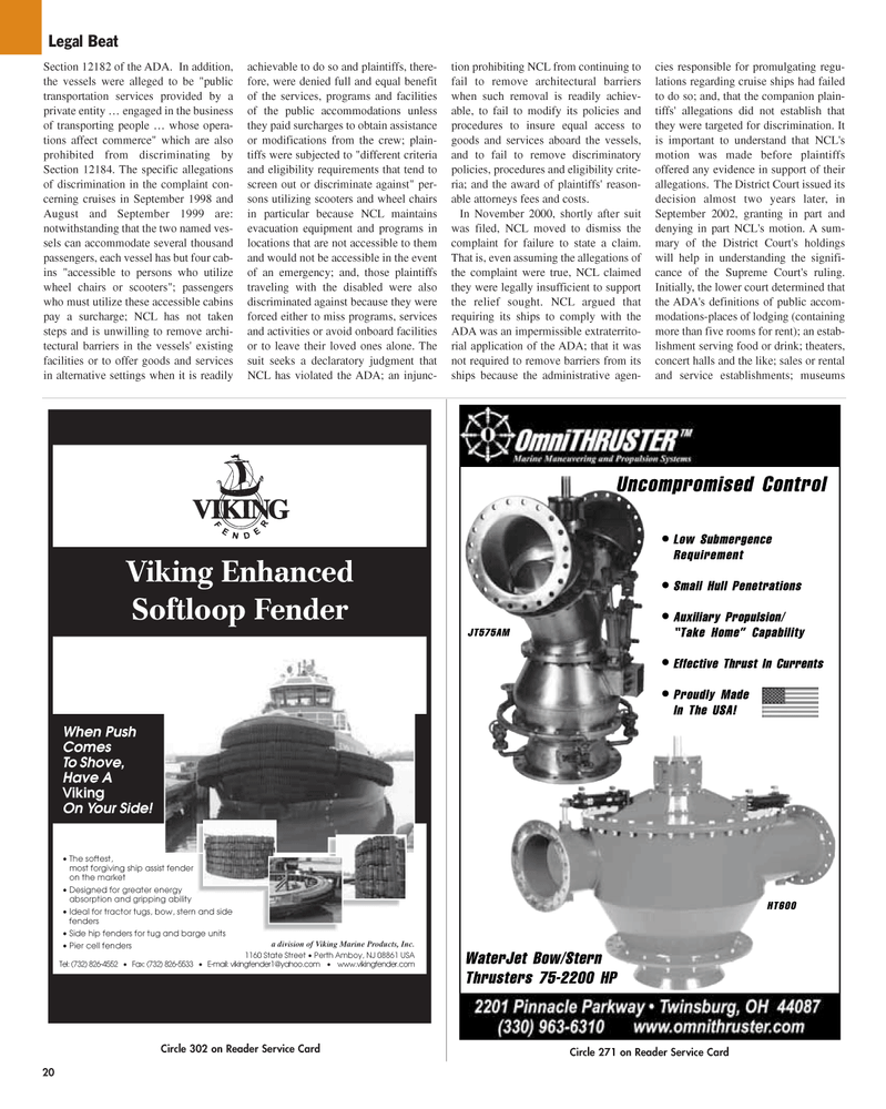 Maritime Reporter Magazine, page 20,  Nov 2005