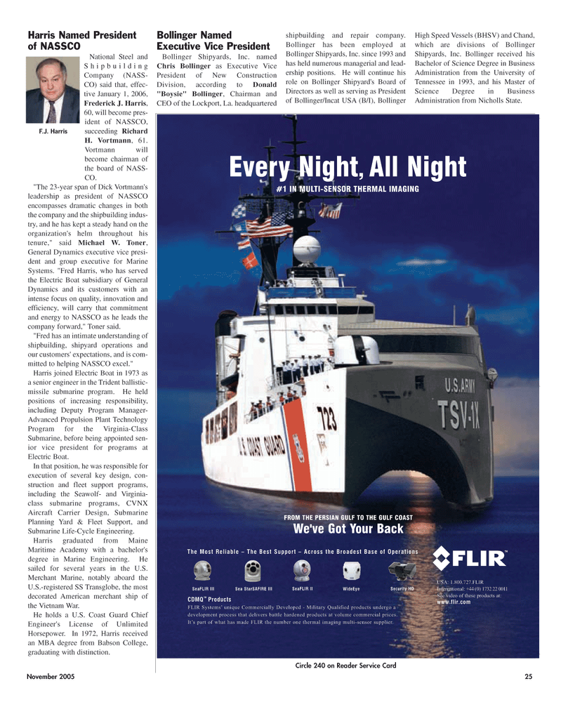 Maritime Reporter Magazine, page 25,  Nov 2005