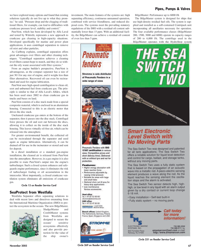 Maritime Reporter Magazine, page 67,  Nov 2005