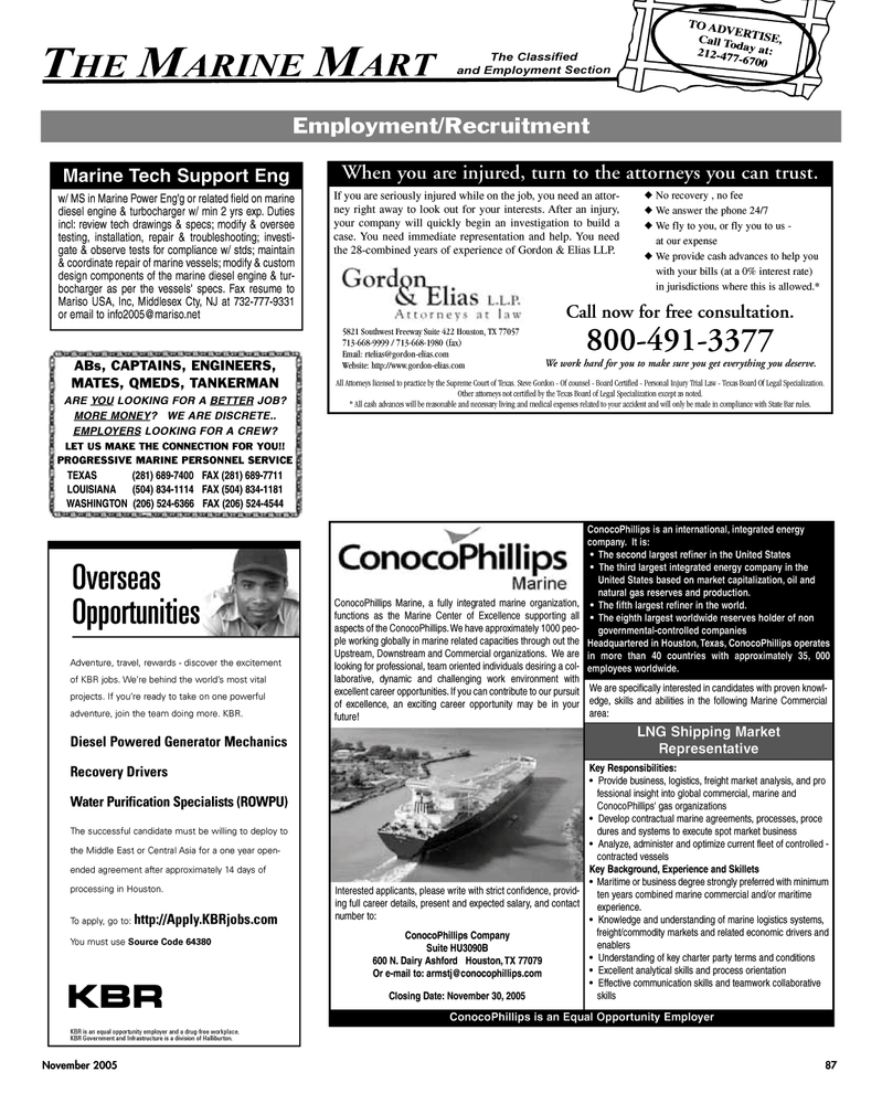 Maritime Reporter Magazine, page 87,  Nov 2005