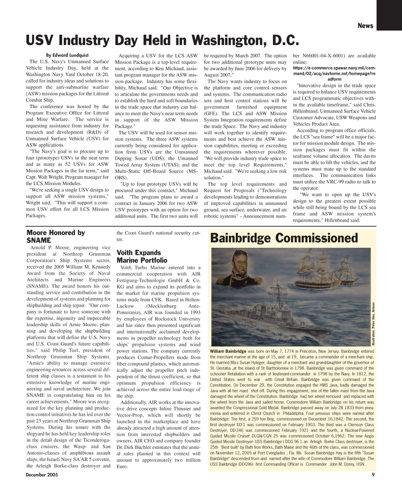 Maritime Reporter Magazine, page 9,  Dec 2005