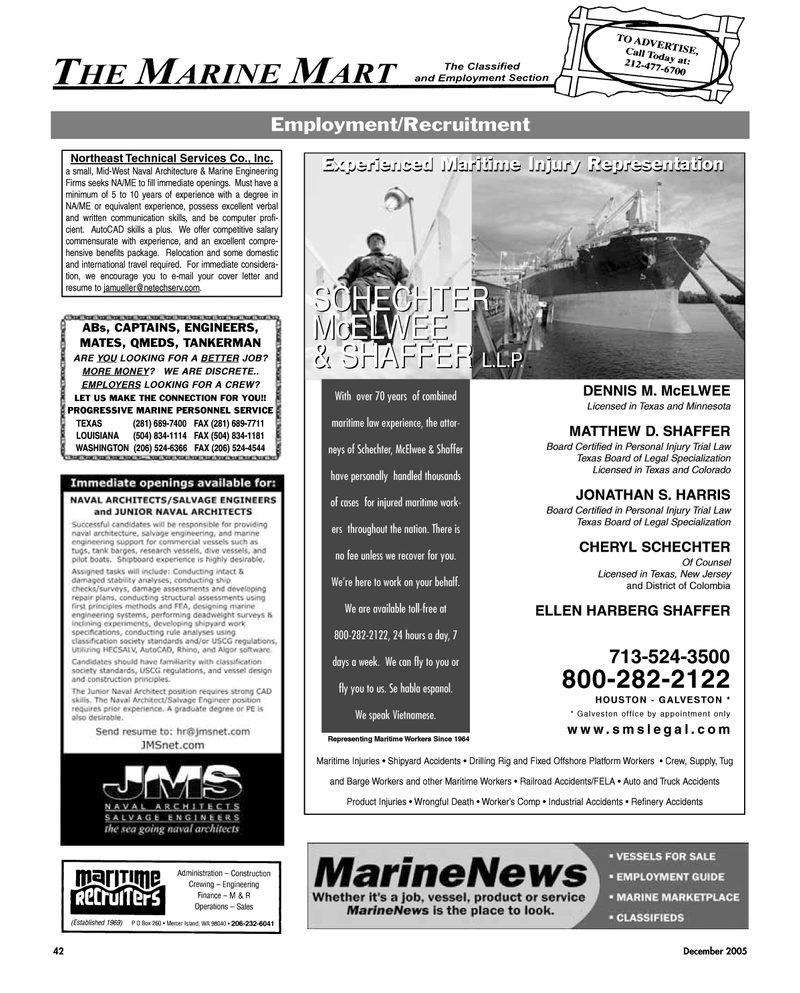 Maritime Reporter Magazine, page 42,  Dec 2005