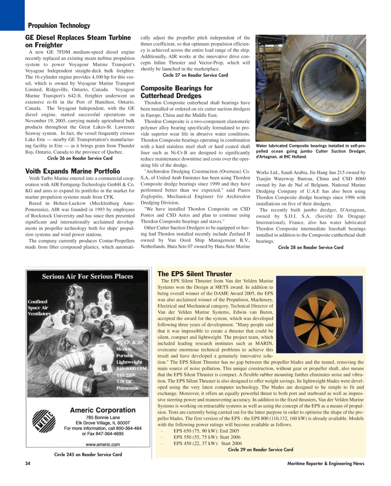 Maritime Reporter Magazine, page 34,  Jan 2006