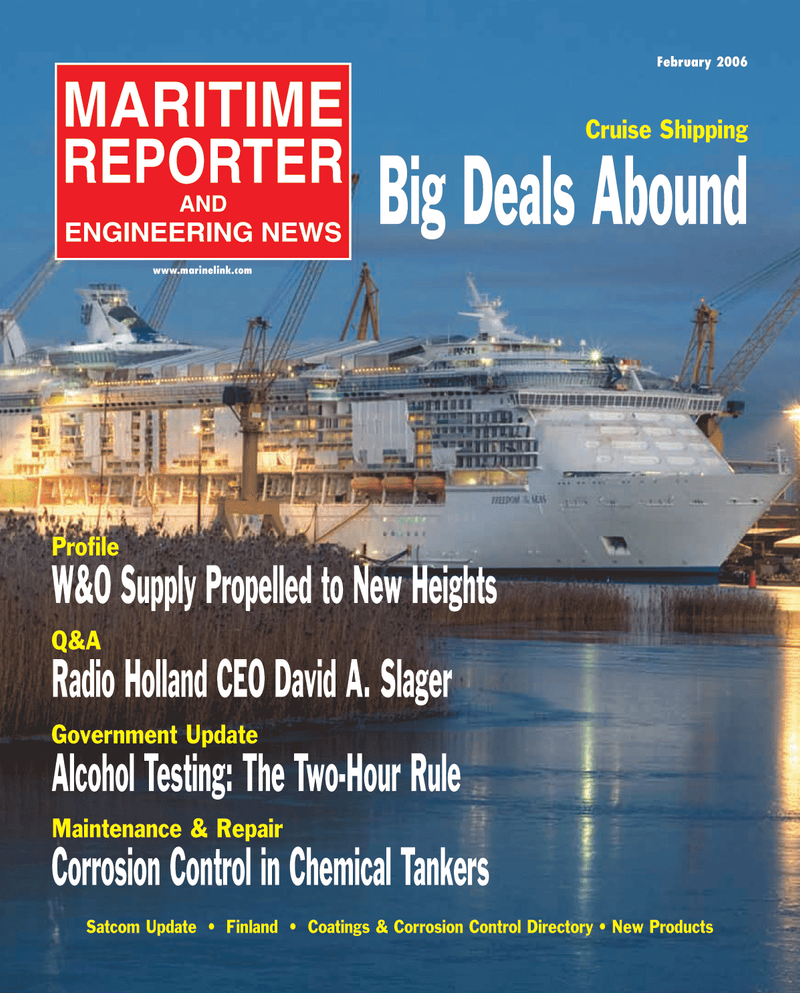 Maritime Reporter Magazine Cover Feb 2, 2006 - 