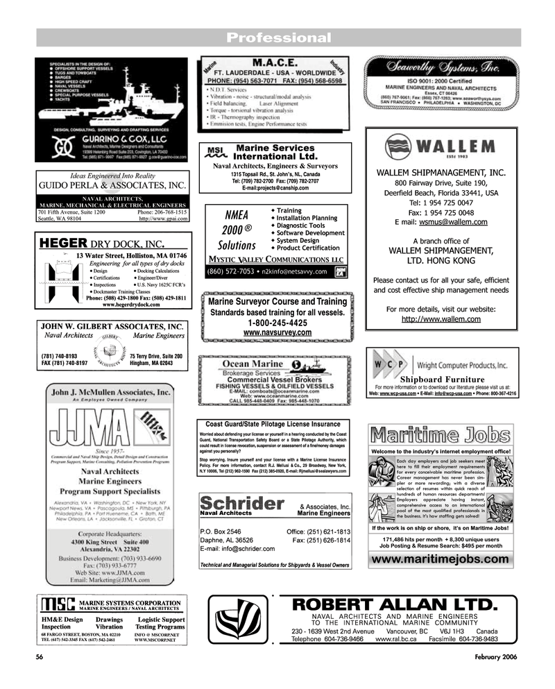 Maritime Reporter Magazine, page 56,  Feb 2, 2006
