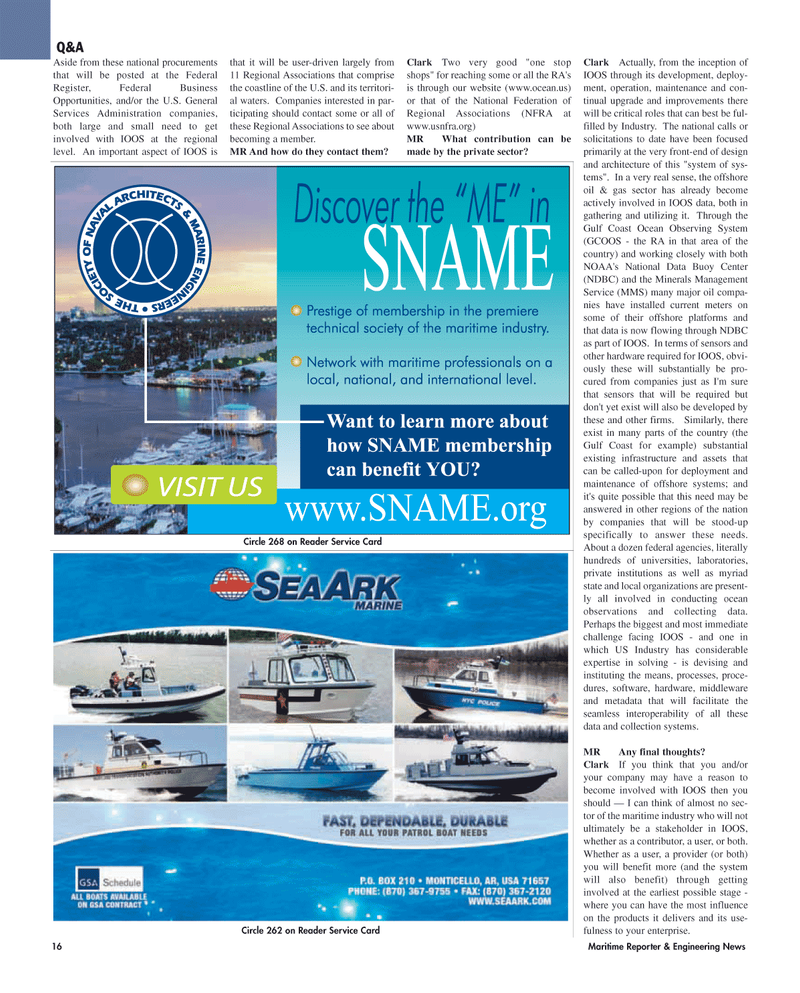 Maritime Reporter Magazine, page 16,  Mar 2006