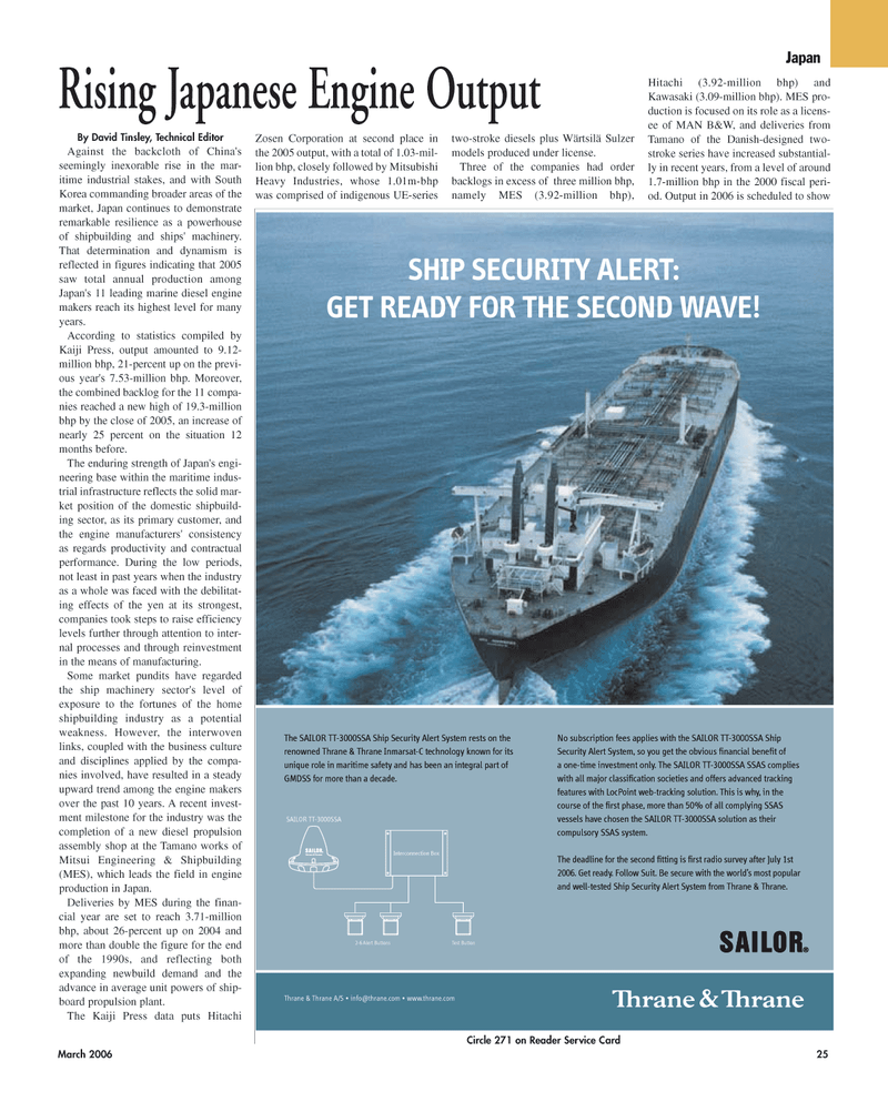 Maritime Reporter Magazine, page 25,  Mar 2006