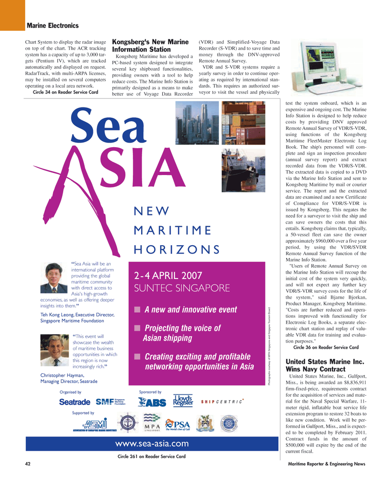 Maritime Reporter Magazine, page 42,  Mar 2006