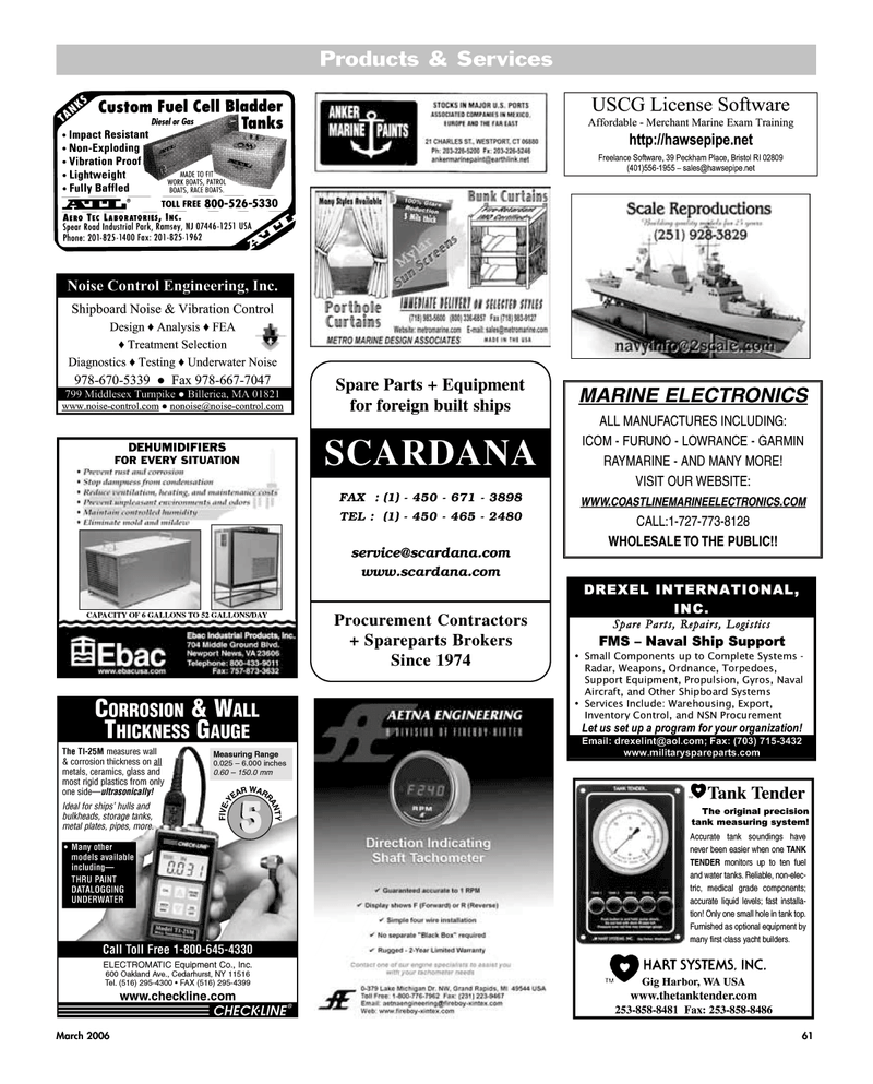 Maritime Reporter Magazine, page 61,  Mar 2006
