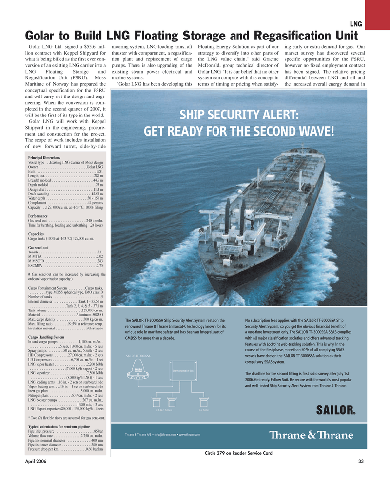 Maritime Reporter Magazine, page 33,  Apr 2006