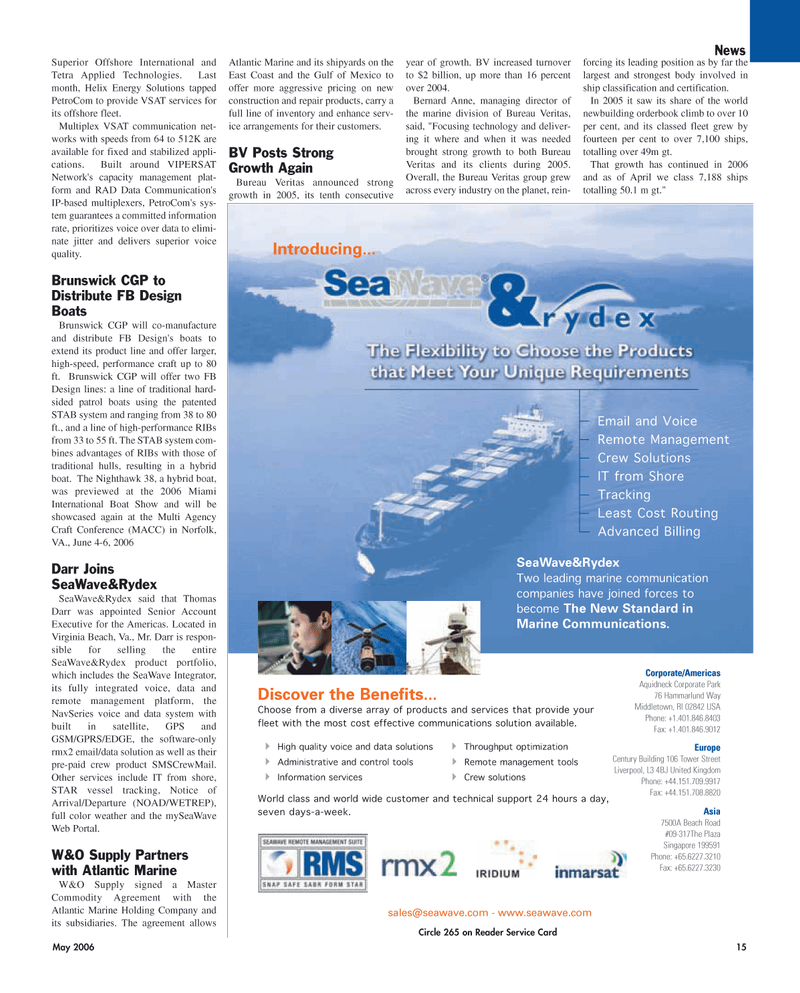 Maritime Reporter Magazine, page 15,  May 2006