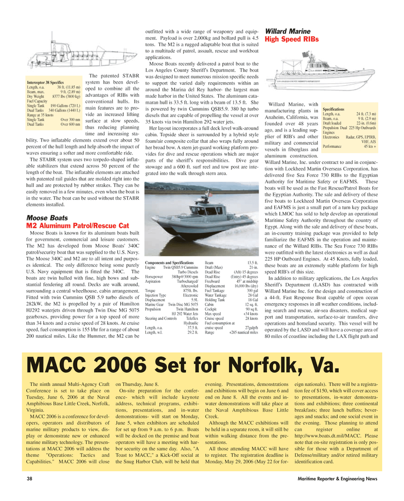 Maritime Reporter Magazine, page 38,  May 2006