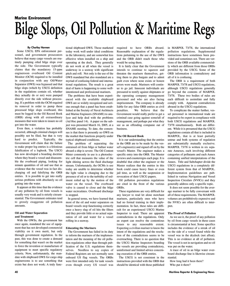 Maritime Reporter Magazine, page 40,  May 2006