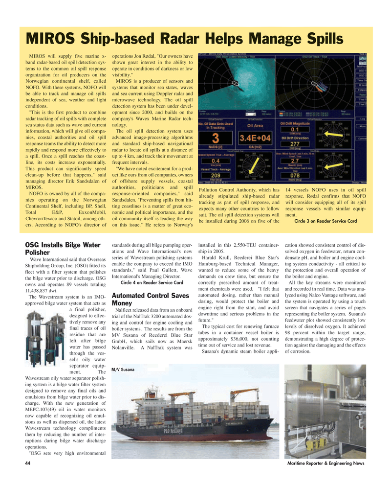 Maritime Reporter Magazine, page 44,  May 2006
