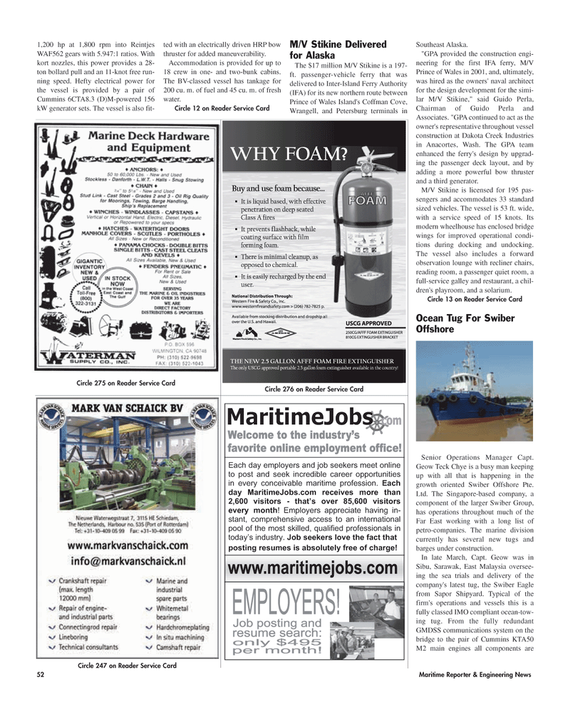 Maritime Reporter Magazine, page 52,  May 2006