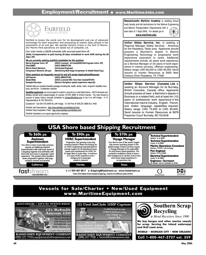Maritime Reporter Magazine, page 68,  May 2006