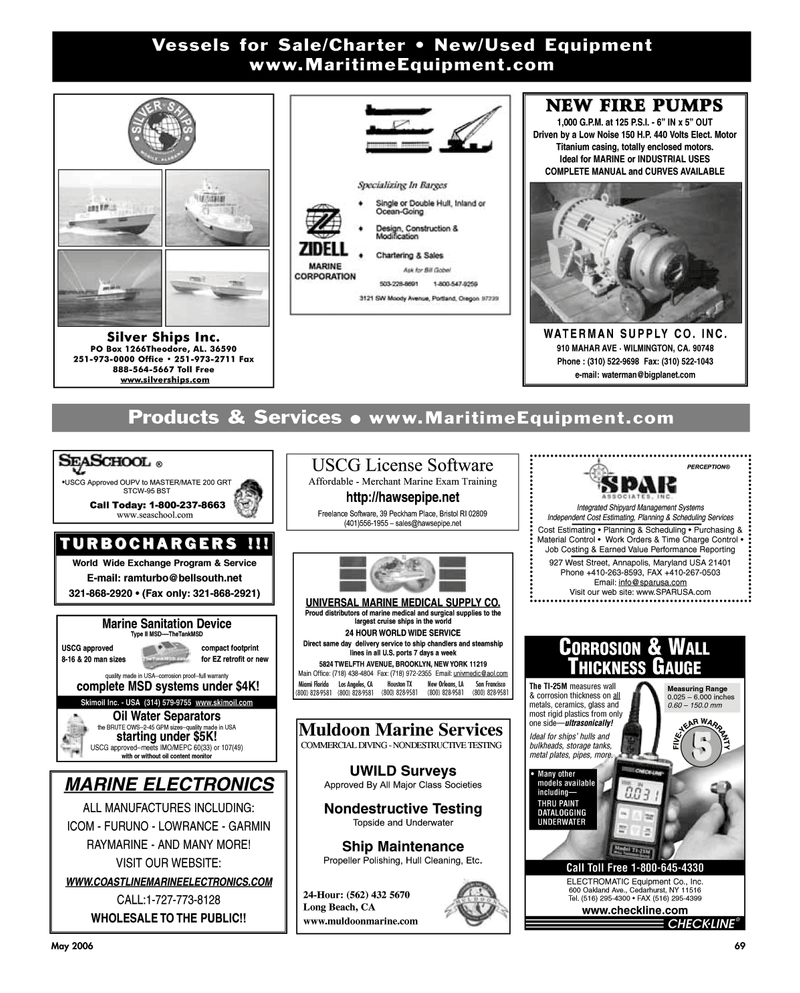 Maritime Reporter Magazine, page 69,  May 2006