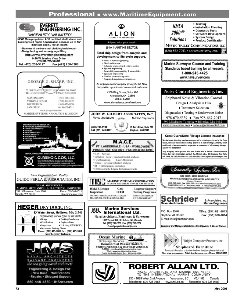 Maritime Reporter Magazine, page 72,  May 2006