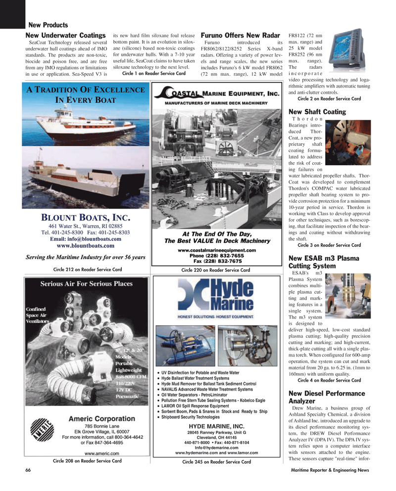 Maritime Reporter Magazine, page 66,  Jun 2006