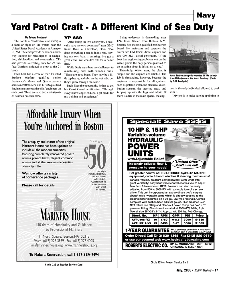 Maritime Reporter Magazine, page 17,  Jul 2006