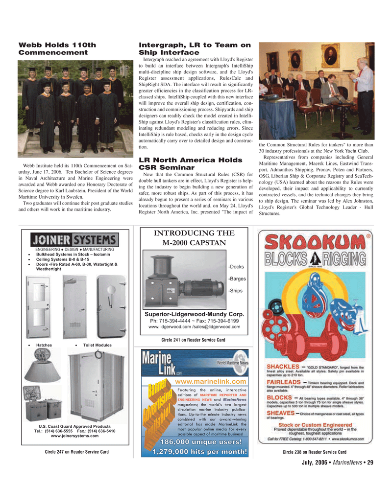 Maritime Reporter Magazine, page 29,  Jul 2006