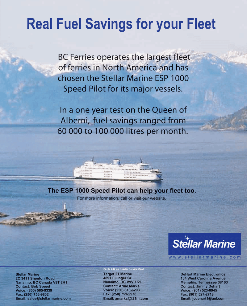 Maritime Reporter Magazine, page 3rd Cover,  Jul 2006