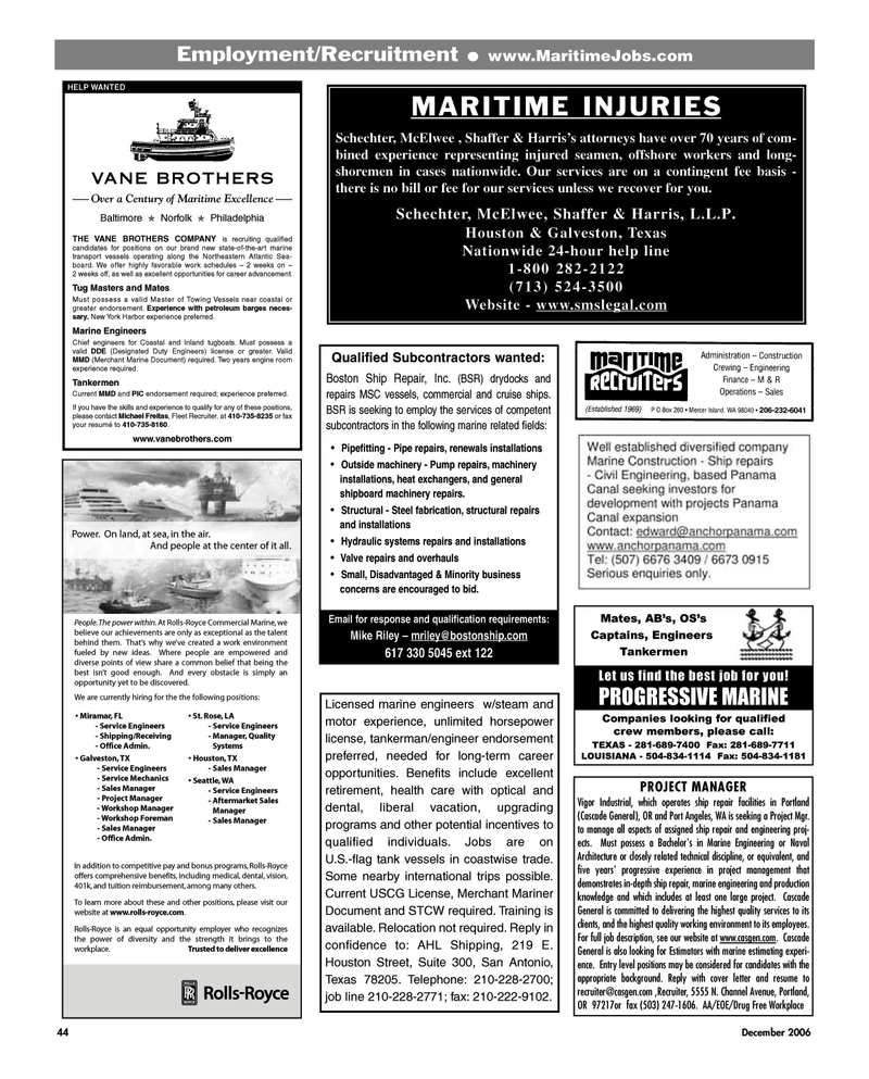 Maritime Reporter Magazine, page 44,  Dec 2, 2006