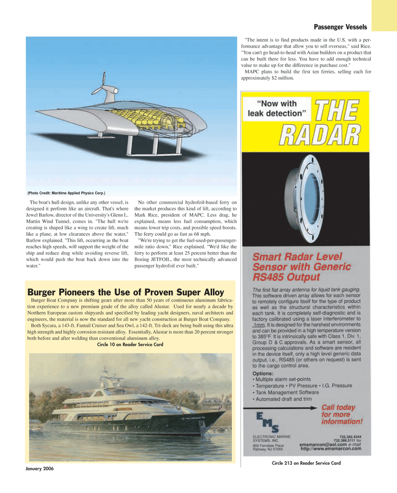 Maritime Reporter Magazine, page 25,  Jan 2010