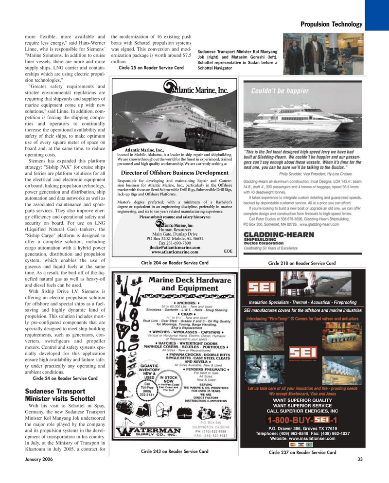 Maritime Reporter Magazine, page 33,  Jan 2010