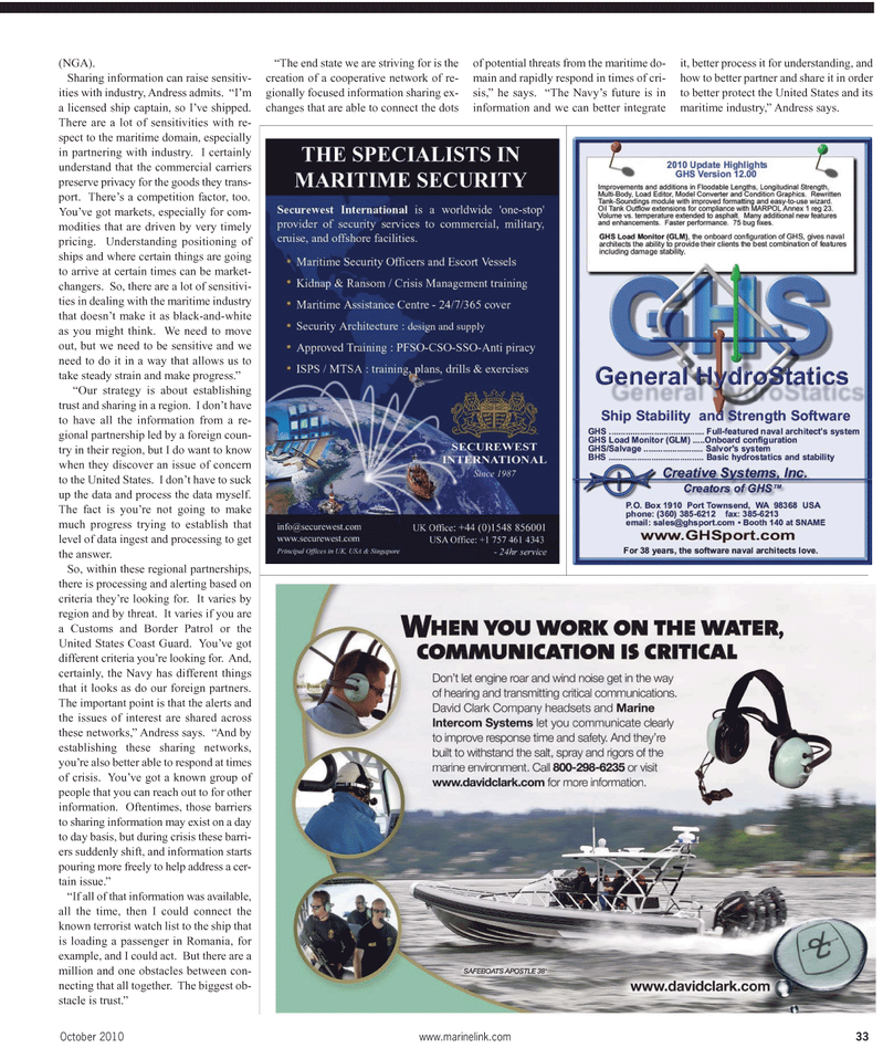 Maritime Reporter Magazine, page 33,  Feb 2, 2010