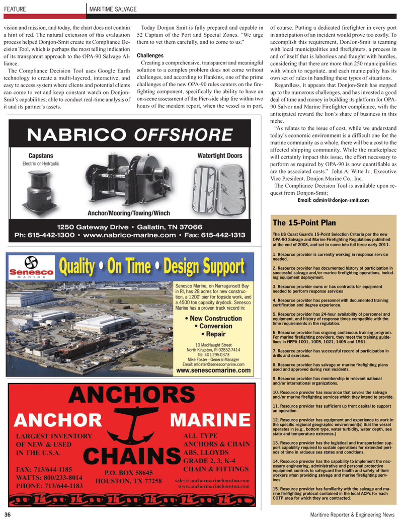 Maritime Reporter Magazine, page 36,  Feb 2, 2010