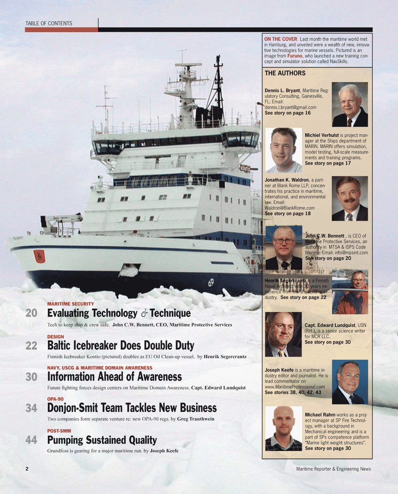 Maritime Reporter Magazine, page 2,  Feb 2, 2010