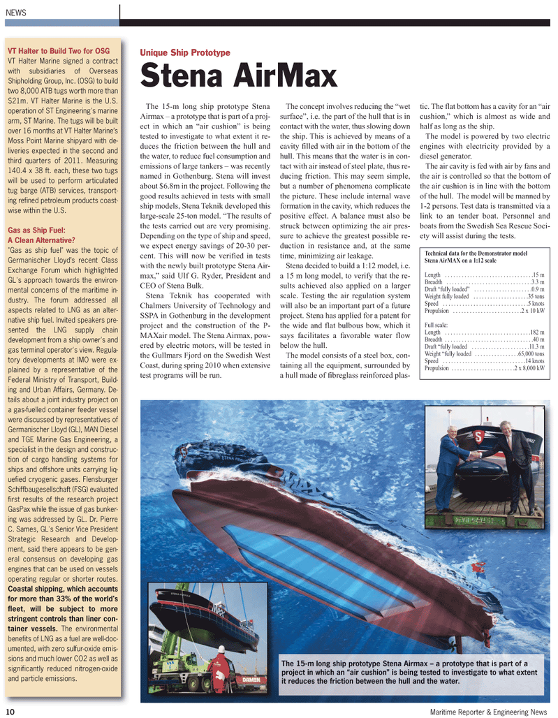 Maritime Reporter Magazine, page 10,  Apr 2, 2010