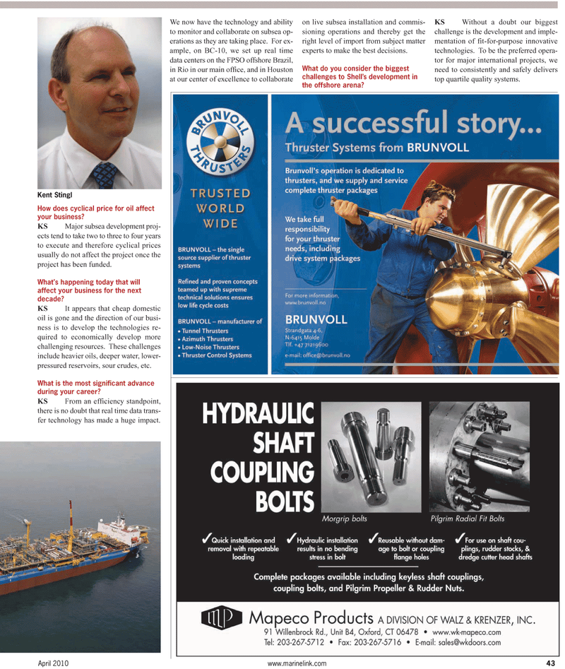 Maritime Reporter Magazine, page 3rd Cover,  Apr 2, 2010