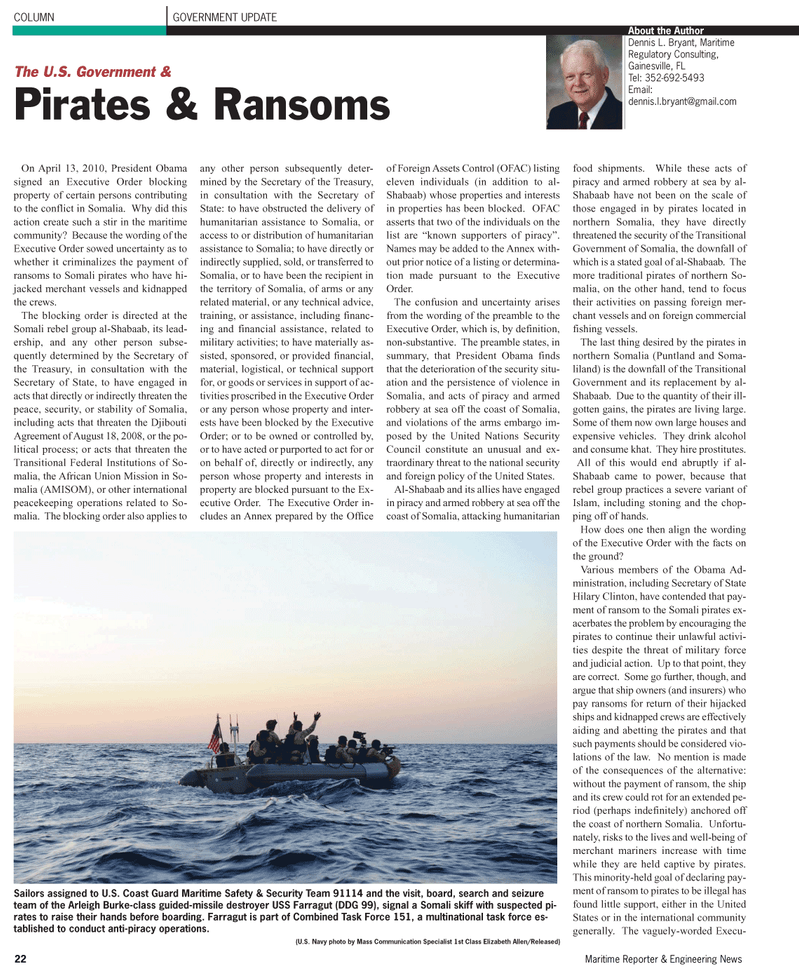 Maritime Reporter Magazine, page 22,  May 2, 2010