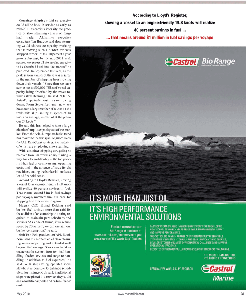 Maritime Reporter Magazine, page 31,  May 2, 2010