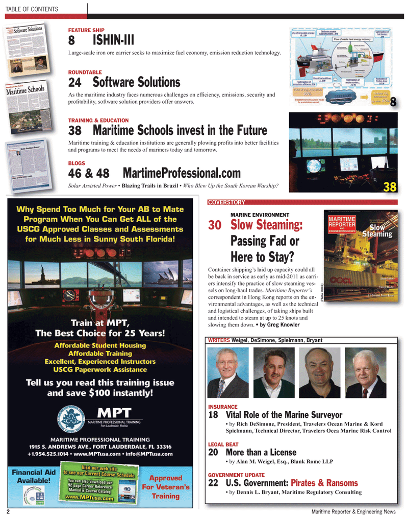 Maritime Reporter Magazine, page 2,  May 2, 2010
