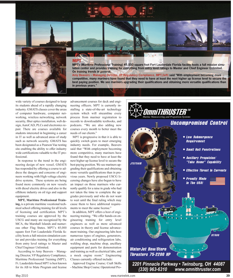 Maritime Reporter Magazine, page 39,  May 2, 2010