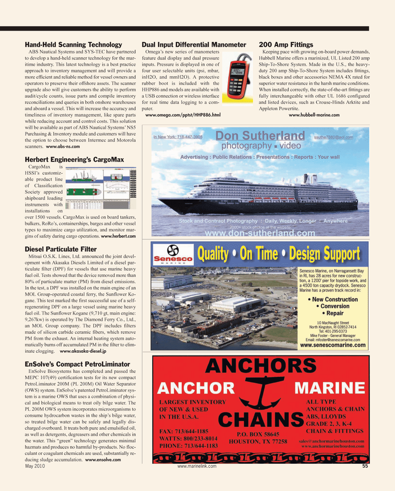 Maritime Reporter Magazine, page 55,  May 2, 2010