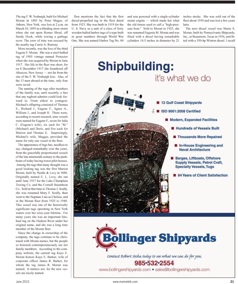Maritime Reporter Magazine, page 21,  Jun 2, 2010