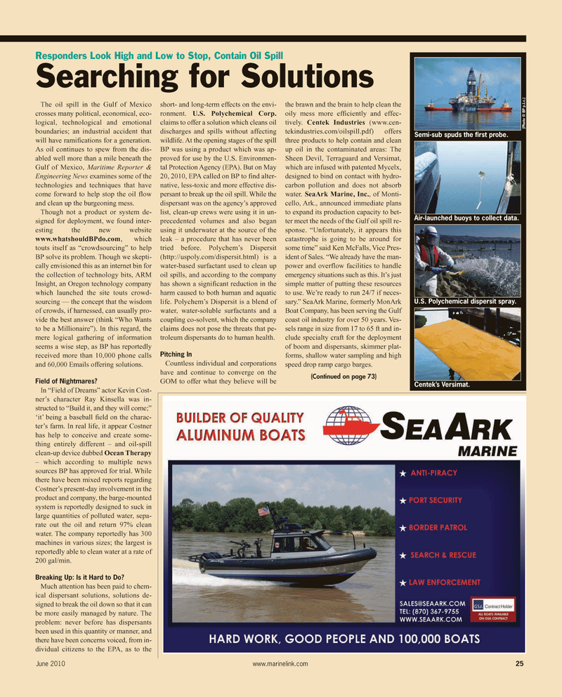 Maritime Reporter Magazine, page 25,  Jun 2, 2010