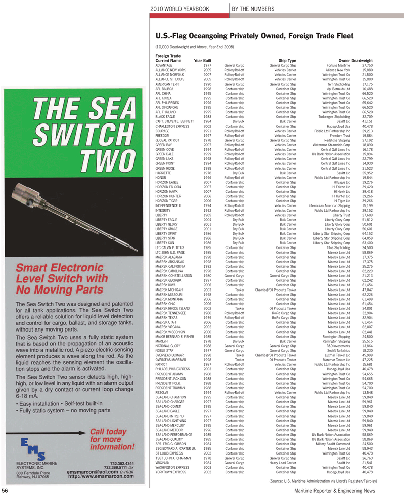 Maritime Reporter Magazine, page 56,  Jun 2, 2010