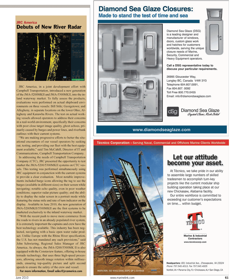 Maritime Reporter Magazine, page 61,  Jun 2, 2010