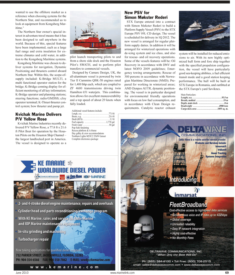 Maritime Reporter Magazine, page 69,  Jun 2, 2010