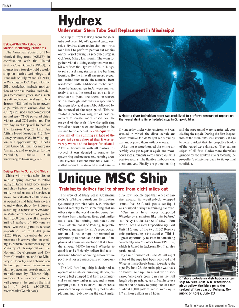 Maritime Reporter Magazine, page 8,  Jul 2010