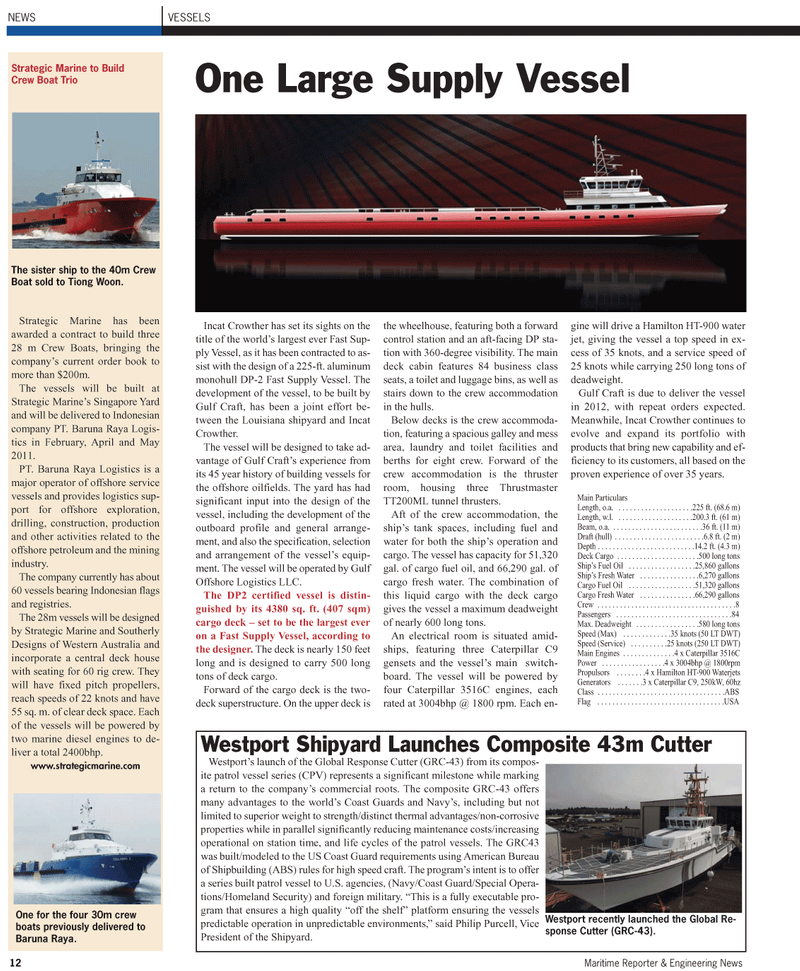 Maritime Reporter Magazine, page 12,  Jul 2010