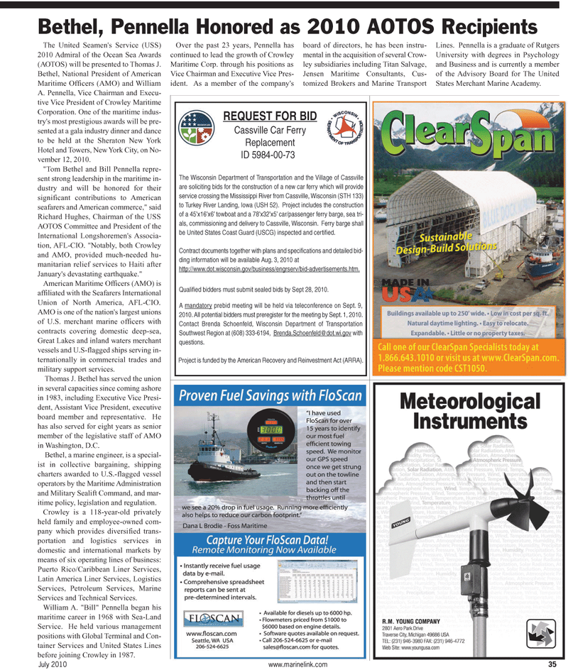 Maritime Reporter Magazine, page 35,  Jul 2010