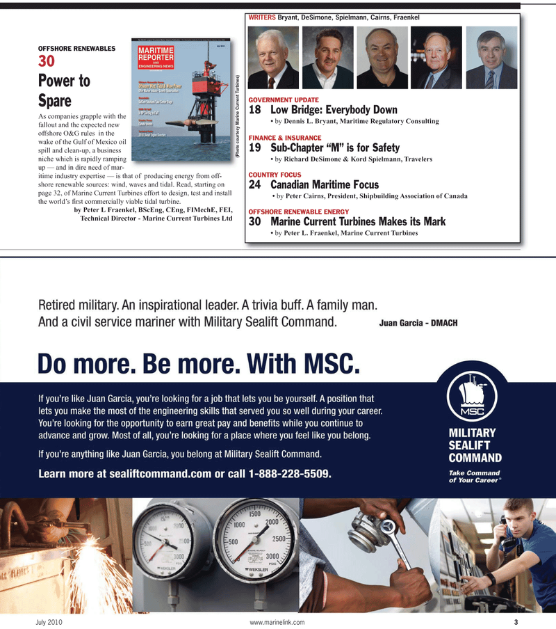 Maritime Reporter Magazine, page 3,  Jul 2010